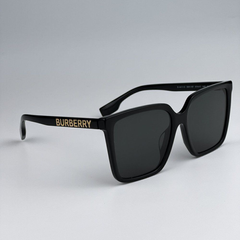 NEW Burberry BE4411D 300187 Black Dark Grey Square Women Sunglasses BE 4411D - Picture 5 of 10